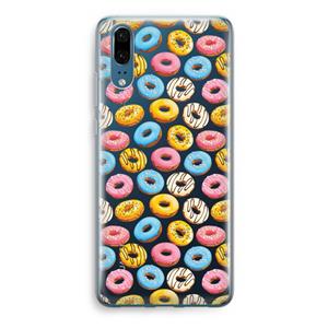 CaseCompany Pink donuts: Huawei P20 Transparant Hoesje