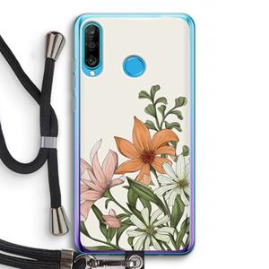 CaseCompany Floral bouquet: Huawei P30 Lite Transparant Hoesje met koord