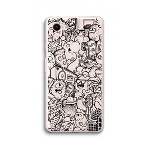 CaseCompany Vexx Black City : Google Pixel 3 XL Transparant Hoesje