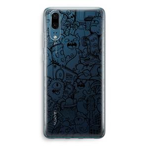 CaseCompany Vexx Black City : Huawei P20 Transparant Hoesje