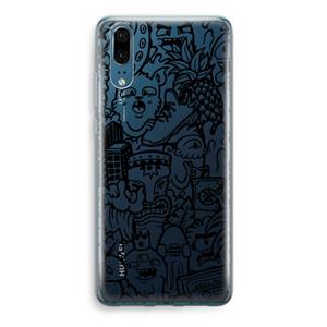 CaseCompany Vexx Black Mixtape: Huawei P20 Transparant Hoesje