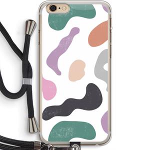 CaseCompany Memphis Shapes: iPhone 6 PLUS / 6S PLUS Transparant Hoesje met koord