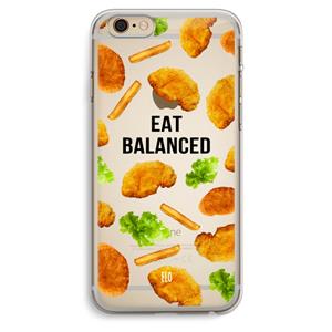 CaseCompany Eat Balanced: iPhone 6 Plus / 6S Plus Transparant Hoesje