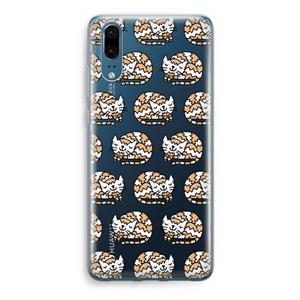 CaseCompany Slapende poes: Huawei P20 Transparant Hoesje