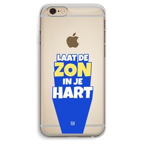 CaseCompany Laat de zon in je hart: iPhone 6 Plus / 6S Plus Transparant Hoesje