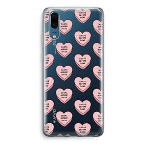 CaseCompany Chicks before dicks: Huawei P20 Transparant Hoesje
