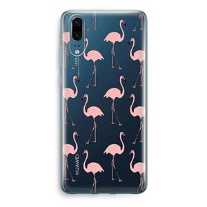 CaseCompany Anything Flamingoes: Huawei P20 Transparant Hoesje