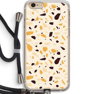 CaseCompany Terrazzo N°13: iPhone 6 PLUS / 6S PLUS Transparant Hoesje met koord