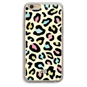CaseCompany Leopard pattern: iPhone 6 Plus / 6S Plus Transparant Hoesje