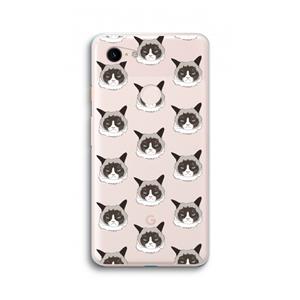 CaseCompany It's a Purrr Case: Google Pixel 3 XL Transparant Hoesje