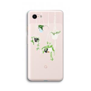 CaseCompany Hang In There: Google Pixel 3 XL Transparant Hoesje
