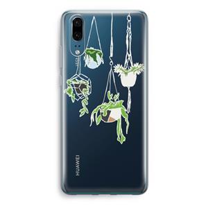 CaseCompany Hang In There: Huawei P20 Transparant Hoesje