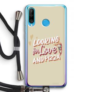 CaseCompany Pizza is the answer: Huawei P30 Lite Transparant Hoesje met koord