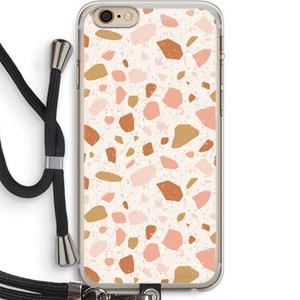 CaseCompany Terrazzo N°18: iPhone 6 PLUS / 6S PLUS Transparant Hoesje met koord