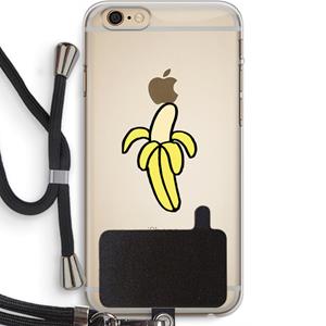 CaseCompany Banana: iPhone 6 PLUS / 6S PLUS Transparant Hoesje met koord