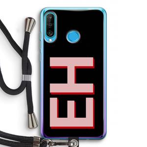 CaseCompany Monogram: Huawei P30 Lite Transparant Hoesje met koord