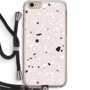 CaseCompany Terrazzo N°20: iPhone 6 PLUS / 6S PLUS Transparant Hoesje met koord