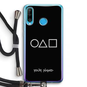 CaseCompany Squid Game: Huawei P30 Lite Transparant Hoesje met koord