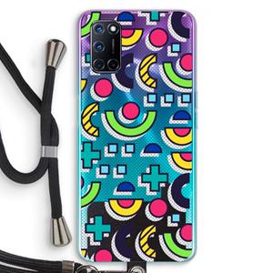 CaseCompany 8-bit N°6: Oppo A92 Transparant Hoesje met koord
