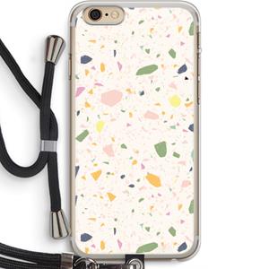 CaseCompany Terrazzo N°21: iPhone 6 PLUS / 6S PLUS Transparant Hoesje met koord