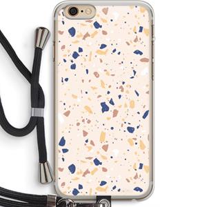 CaseCompany Terrazzo N°23: iPhone 6 PLUS / 6S PLUS Transparant Hoesje met koord