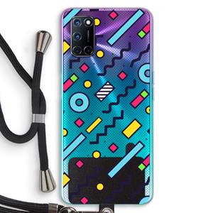 CaseCompany 8-bit N°8: Oppo A92 Transparant Hoesje met koord