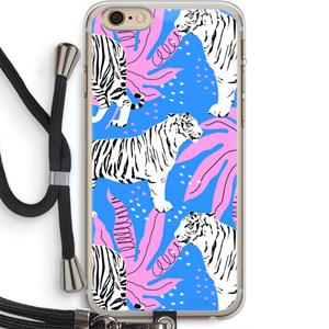 CaseCompany Tijger: iPhone 6 PLUS / 6S PLUS Transparant Hoesje met koord