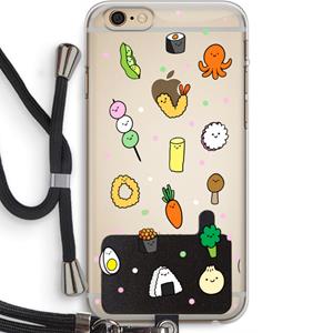 CaseCompany Happy bento friends: iPhone 6 PLUS / 6S PLUS Transparant Hoesje met koord