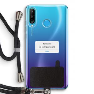 CaseCompany Reminder: Huawei P30 Lite Transparant Hoesje met koord