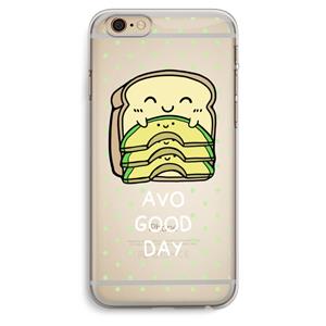 CaseCompany Avo Good Day: iPhone 6 Plus / 6S Plus Transparant Hoesje