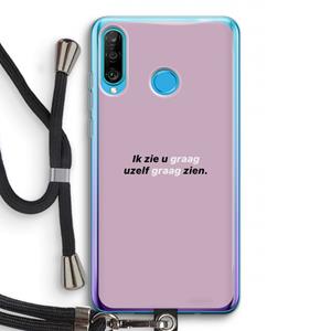 CaseCompany uzelf graag zien: Huawei P30 Lite Transparant Hoesje met koord