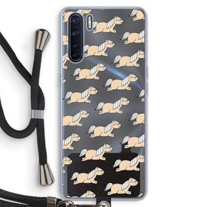 CaseCompany Ponys: Oppo A91 Transparant Hoesje met koord