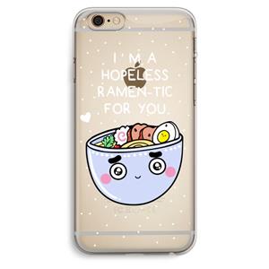 CaseCompany I'm A Hopeless Ramen-Tic For You: iPhone 6 Plus / 6S Plus Transparant Hoesje