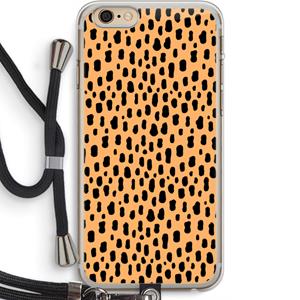 CaseCompany Panter: iPhone 6 PLUS / 6S PLUS Transparant Hoesje met koord