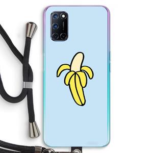 CaseCompany Banana: Oppo A92 Transparant Hoesje met koord