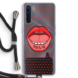 CaseCompany Yolo Denise: Oppo A91 Transparant Hoesje met koord