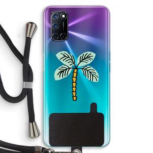 CaseCompany Palmboom: Oppo A92 Transparant Hoesje met koord