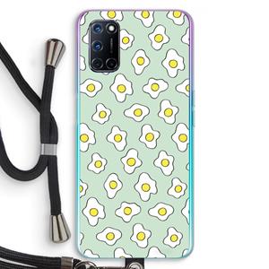 CaseCompany Spiegeleitjes: Oppo A92 Transparant Hoesje met koord