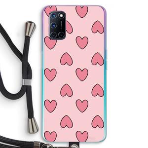 CaseCompany Ondersteboven verliefd: Oppo A92 Transparant Hoesje met koord