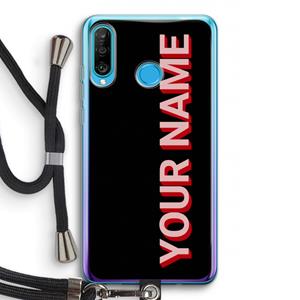 CaseCompany Namecase: Huawei P30 Lite Transparant Hoesje met koord