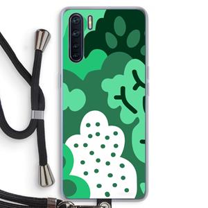 CaseCompany Bushes: Oppo A91 Transparant Hoesje met koord