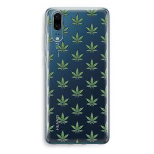 CaseCompany Weed: Huawei P20 Transparant Hoesje