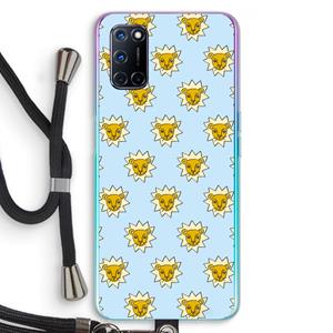 CaseCompany Leeuwenkoppen: Oppo A92 Transparant Hoesje met koord