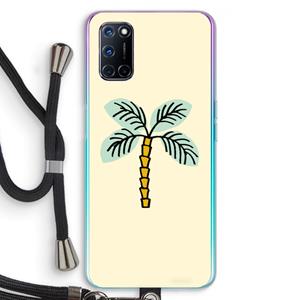 CaseCompany Palmboom: Oppo A92 Transparant Hoesje met koord