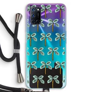 CaseCompany Paradise: Oppo A92 Transparant Hoesje met koord