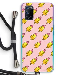 CaseCompany Waterijsjes: Oppo A92 Transparant Hoesje met koord
