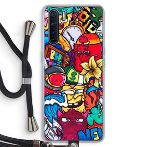 CaseCompany No Rules: Oppo A91 Transparant Hoesje met koord