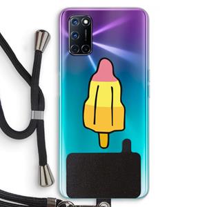 CaseCompany Raketijsje: Oppo A92 Transparant Hoesje met koord