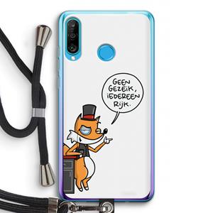 CaseCompany Geen Gezeik: Huawei P30 Lite Transparant Hoesje met koord