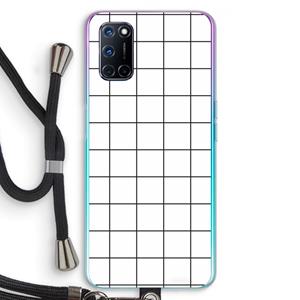 CaseCompany Rooster: Oppo A92 Transparant Hoesje met koord